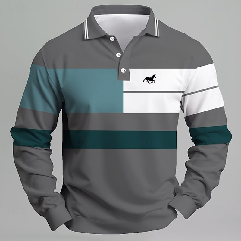 Gestreept herenpoloshirt met e - Golf Equipment Discount recensie en prijs